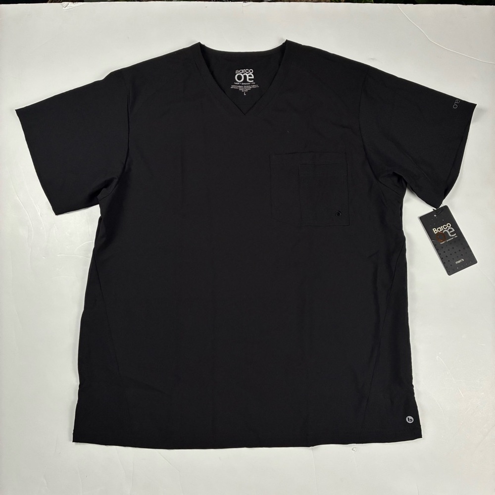 002 - MENS BARCO ONE DOUBLE POCKET V NECK SCRUB UNIFORM NWT BRAND NEW LARGE